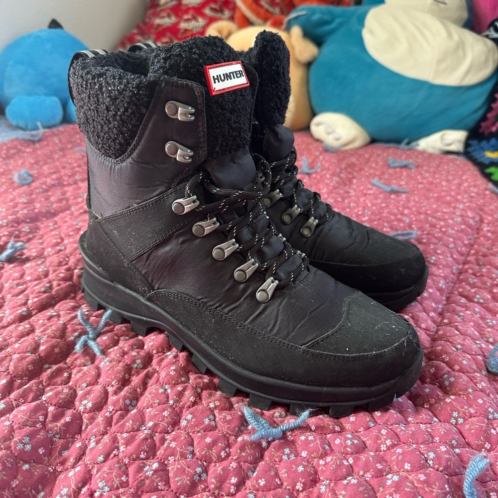 Hunter Black Winter Boots